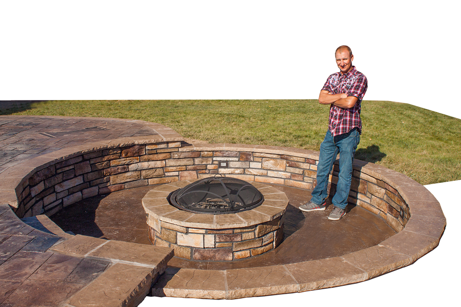 special custom backyard firepit